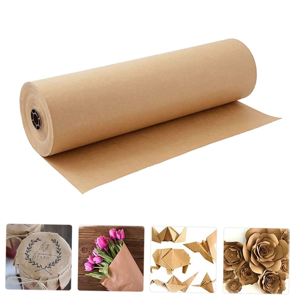 FENGGUIQU Khaki Kraft Paper Roll for Flower Bouquet Wrapping, Packaging, and Paper Crafting Projects