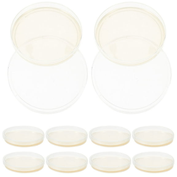 SOPOTUTU Prepoured Agar Petri Dishes Multi for Science Experiments 10Pcs