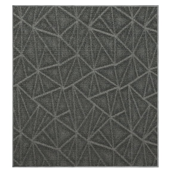 Furnish My Place Indoor Floor Rug - 5 ft. x 5 ft., Square, Gray, Geometrical Print, Customized Area Rug for Bedrooms, Hallways, Living Rooms