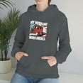 thumbnail image 3 of Cool Truckers Wife My Husband Moves America Trucking Hoodie, 3 of 4