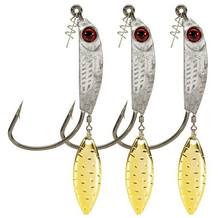 LIVEST 3Pcs 3/5/7/10/14g Fishing Crank Hook Barbed Sharp Hook Simulated 3D Eyes Universal Catching Fish High Strength Long Casting Fishing Lure Spoon Sequin Hook Fishing Equipment