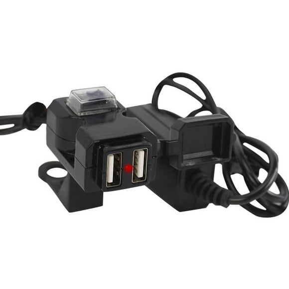 YCTZE CARGADOR DE TELEFONO USB DUAL PARA MOTOCLETA CARGA RÁPIDA Impermable 9-90V