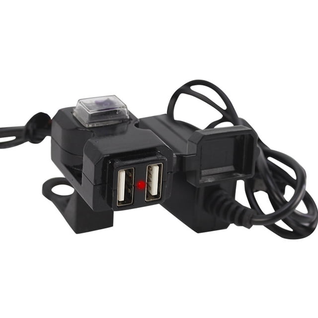 YCTZE CARGADOR DE TELEFONO USB DUAL PARA MOTOCLETA CARGA RÁPIDA Impermable 9-90V