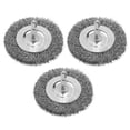 thumbnail image 1 of Juego de cepillos de alambre BeQell para taladro con 3 piezas de rueda de alambre de 10 cm, 1 of 6