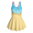 thumbnail image 4 of Xixirimido Ice Cream Cone Hearts Print Girls One Piece Swimsuits Sleeveless Swim Dress for Girls Skirted Bathing Suit Hawaiian Skirt Swimwear UPF 50+ Sun Protection, 6-7 Years, 4 of 7