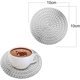 thumbnail image 2 of Posavasos CHAO 6 piezas redondos de cuero de mármol para café caliente y agua fría 10 cm, 2 of 5
