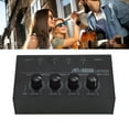 thumbnail image 1 of Headphone Amplifier, 4 Channel Stereo Headphone Amplifier Professional Plug and Play Independent Volume Control  for Studio US Plug,EU Plug,UK Plug, 1 of 7