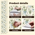 thumbnail image 5 of Farmhouse Peel and Stick Wallpaper Floral Blue Bows Butterflies Soft Pastel Tones Wall Mural 17.7in x 9.8ft Self Adhesive Wall Paper for Cabinets Drawers Bathroom Bedroom Thicken Vinyl Roll, 5 of 8