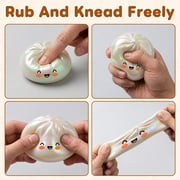 Glitter Dumpling Squishy Mystery Box, Colorful Dumpling Stress Balls Fidget Toys with Steamer Box