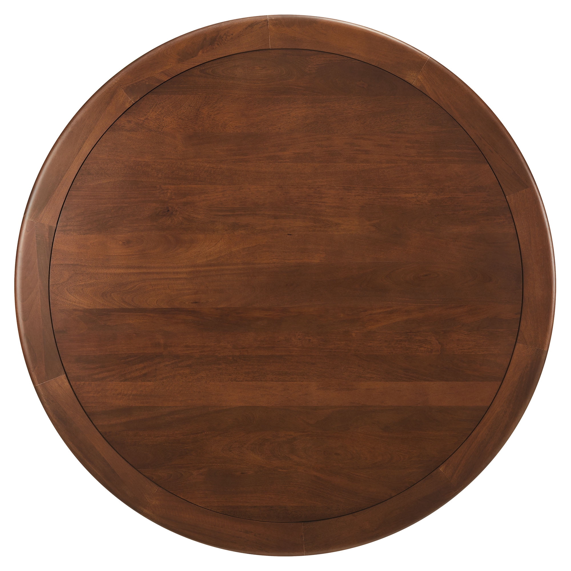 Modway Lippa Dining Table with Powder-Coated Metal Pedestal Base in Brass Walnut