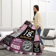 thumbnail image 3 of JUYGO Sweet 18th Birthday Gifts for Girls - 18 Year Old Blanket for Girls,Sweet Eighteen Gift Ideas Ideas for Girl,18th Birthday Decorations Blanket 40"x50", 3 of 6