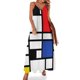 thumbnail image 1 of piet mondrian - Composición con rojo azul amarillo negro blanco Vestido sin mangas Vestido mujer vestidos de noche damas, 1 of 7