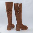 thumbnail image 5 of Heel Western Knee High Boots Tall Riding Footwear for Ladies With On Design And Solid Pattern, 5 of 9