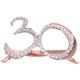 thumbnail image 1 of Gafas de cumpleaños de diamantes de imitación XCF, número 30, color Oro rosa, plástico, 1 of 2