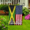 thumbnail image 3 of Flag American Half Jamaican Flag Jamaican American Friendship Jamaica U.S.A Patriotic Proud Garden Flag, Double-Sided Decorative Outdoor Flag, Patriotic Polyester Yard Flag 12 x 18 in, 3 of 5