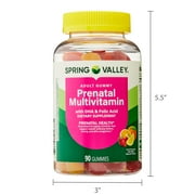 Spring Valley Prenatal Multivitamin Gummies with DHA and Folic Acid, 90 Count