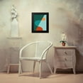 thumbnail image 4 of Louise, Gigi 15x18 Black Modern Framed Museum Art Print Titled - Teal Orange Abstract, 4 of 5