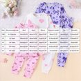 thumbnail image 4 of WXFAZCVU 3 Pack Girls Outfits Cotton Crewneck Long Sleeve Tops and Pants Cute Clothing Set Size 5-6 Years, 4 of 4