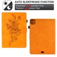 thumbnail image 3 of GSFY Case for 2024 iPad Air 11 Inch 6th Gen (M2), Smart PU Leather Wallet Stand Protective Shell Auto Sleep Wake for iPad Air 11 6th/ iPad Air 10.9 4th &5th/ iPad Pro 11 (2018-2022), Orange FLOWER, 3 of 8