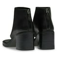 thumbnail image 3 of FSJ Women Open Split Toe Platform Sandal Boots Zip up Stacked Block Mid Heels Fashion Outdoor Party Booties Size 10 Black, 3 of 5