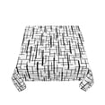 thumbnail image 4 of YFYANG Square Polyester Table Cloth, 54" x 54" Reusable Table Cover Kitchen Dining Room Abstract Black Line Texture Decorative Tablecloths for Tables of 2-4 People, 4 of 8