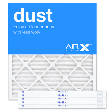 AIRx Filters Dust 20x22x1 Air Filter MERV 8 AC Furnace Pleated Air Filter Replacement Box of 6, Made in the USA