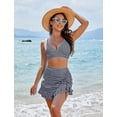 thumbnail image 4 of Women's High Waisted Bikini Sets Tummy Control Swim Skirt Two Piece Swim Suit 2025 Retro Swimsuit, 4 of 6