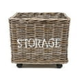 thumbnail image 3 of happimess Yael Coastal Hand-Woven "STORAGE" Rattan Basket with Wheels and Handles, Kubu Gray, BSK1001A, 3 of 10