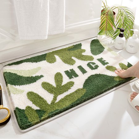 Non-Slip Bath Mat, Bathroom Floor Mat Super Soft and Water Absorbent, Machine Washable Microfiber Bathroom Rug for Bathroom, Shower, Bedroom, Kitchen, Doorway A3