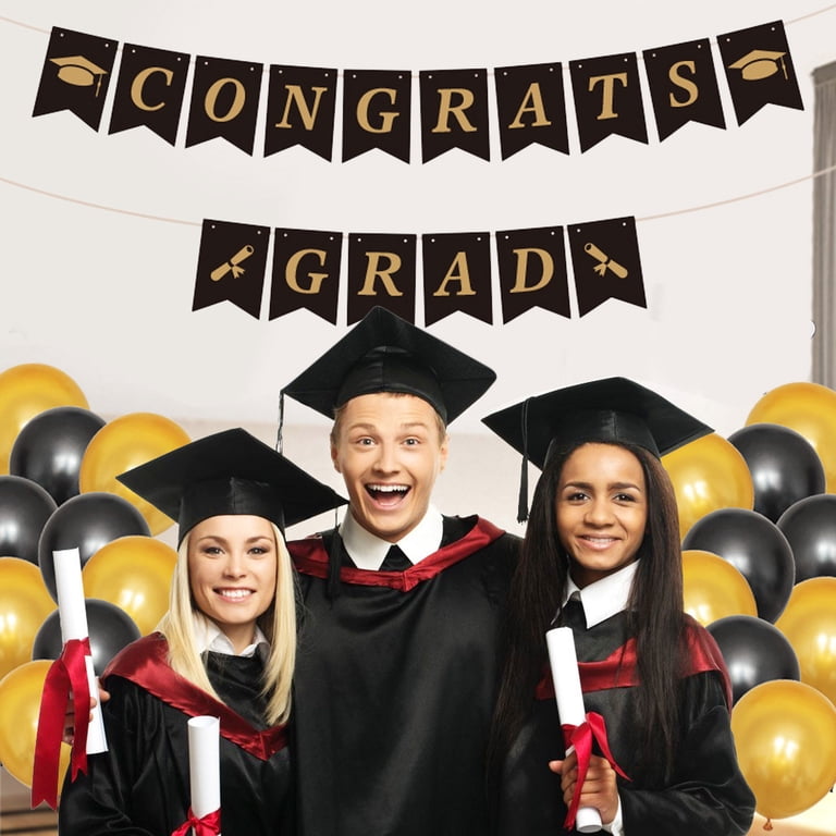 Hanging Grad Celebration Decor Happy Graduation Banner & Bunting ...