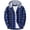 Blue, variant on UDAUDU Men's Flannel Hoodie Shirts Button Down Plaid Shirt Casual Long Sleeve Business Office Loose Fit Hoodie Shirts with Pocket XL