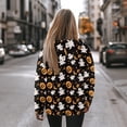thumbnail image 3 of COEQINE Oversized Long Sleeves Women's Hoodies Tops Sweatshirts Pullover Fashion Y2K Loose Fit Cozy Soft Hooded Sweatshirt Ghosts and Pumpkins Crewneck Fall Winter Outfits Clothes, XL, 3 of 7