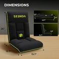 thumbnail image 6 of Seenda Video Gaming Floor Chair, Folding Video Reclining Sofa Adjustable Position, Padded Backrest & Cushion, Lazy Lounger Couch for E-Sports, Reading, Relaxing, Watching TV, 6 of 10