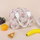 thumbnail image 4 of Bolso Picnic Acolchado Algodón Mano Gran Capacidad Portátil Acolchada Insa Flores Comida () Rosa, 4 of 9