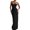 Black, variant on Women's Strapless Sweetheart Neck Maxi Dress, Bodycon Corset Graduation Prom Evening Gown
