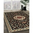 thumbnail image 2 of Ahgly Company Indoor Rectangle Traditional Black Brown Medallion Area Rugs, 8' x 12', 2 of 6