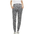 thumbnail image 2 of Lolmot Women's Maternity Pants Stretchy Over Belly Joggers Sweatpants Elastic Waist Camouflage Leopard Pregnancy Workout Lounge Pants Pregnant Yoga Pants with Pockets, 2 of 5