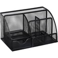 thumbnail image 1 of Organizador de escritorio eficiente, 5 compartimentos + mini cajón deslizante, malla de alambre de acero resistente a los arañazos, diseño que ahorra espacio para uso en la oficina y el hogar, color, 1 of 6