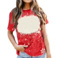 thumbnail image 4 of Fiudx Ofertas Flash Del Día Camiseta Informal de Manga Corta con Cuello Redondo y Estampado a La Moda para Mujer, 4 of 4