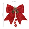 thumbnail image 4 of Monstrate 2 piezas de adornos navideños con lazo, colgantes de pino brillante, artesanía de corbata, decoración de armario para fiesta de Type2 NO2, 4 of 6