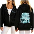 thumbnail image 3 of CAIXIA Zip Up Hoodie Women Cozy Loose Fit Long Sleeve Pullover Top Womens Sweatshirts Trendy Drawstring Preppy Jackets with Pocket 2026 Fall Outfits Clothes, 3 of 8
