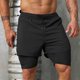 thumbnail image 5 of Mens Casual Pantalones Cortos Deportivos de Doble Capa Corriendo con Bolsillo de Cremallera Y Cordón de Cintura, Poliéster Atlético, 5 of 9