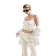 thumbnail image 4 of Women’s Sexy Square Neck Tank Top Spaghetti Strap Trendy Going out Basic Cami Shirt, 4 of 7