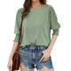 thumbnail image 1 of Blusa Tipo Túnica Informal con Cuello Redondo y Ligera para Mujer, Color Verde , Talla XL, 1 of 7