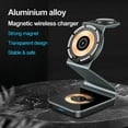 thumbnail image 4 of Suonee 3-in-1 Magnetic Wireless Aluminum Alloy Charging Station for iPhone & AirPods, Black, 4 of 14