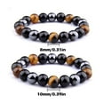 thumbnail image 5 of UOYOTT Energy Healing Stretch Bracelet Natural Stone Hematite Tiger Eye for Men Women, 5 of 5