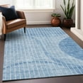 thumbnail image 6 of Addison Rugs Mayfield Washable Transitional Striped Blue Rectangle Rug, 3' x 5', 6 of 6