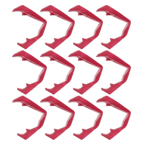 IFANLANDOR 12Pcs Red Plastic Food Tongs Finger Eating Clips for Home Kitchen and Party Use