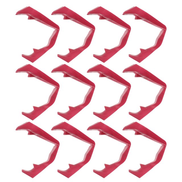 IFANLANDOR 12Pcs Red Plastic Food Tongs Finger Eating Clips for Home Kitchen and Party Use