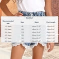 thumbnail image 4 of QSXADF Girls Denim Shorts Jeans Shorts Girls Casual Denim Shorts Denim Elastic Waist Summer Comfortable Kids Shorts, 4 of 5